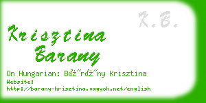 krisztina barany business card